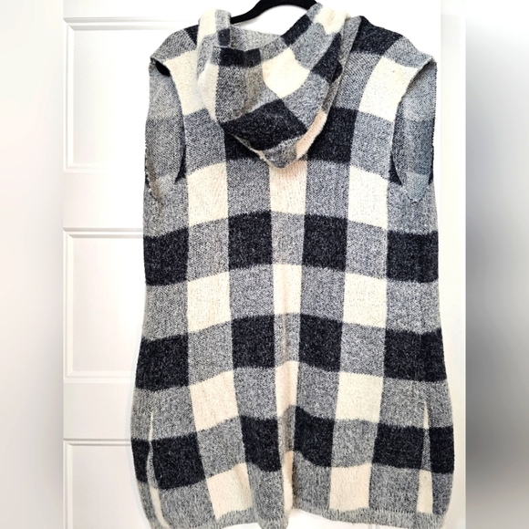 Cyrus Women's Sleeveless Long Cardigan with Hood Sz Medium - Picture 3 of 8